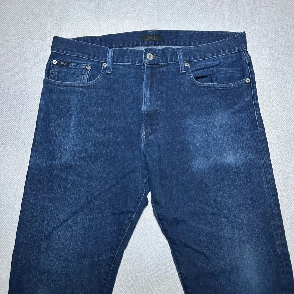 Polo Ralph Lauren Jeans Mens 34x30 Hampton Relaxed Straight Dark Wash Stretch